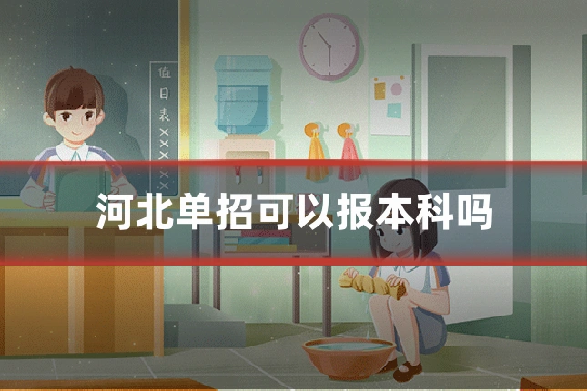 河北单招可以报本科吗