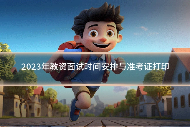 2023年教资面试时间安排与准考证打印