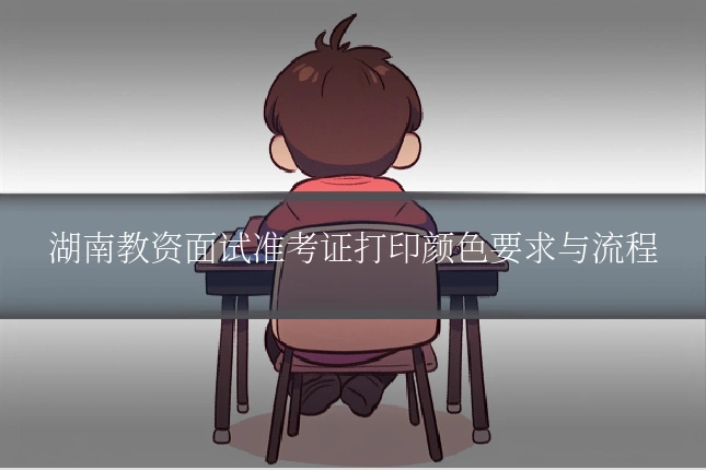 湖南教资面试准考证打印颜色要求与流程