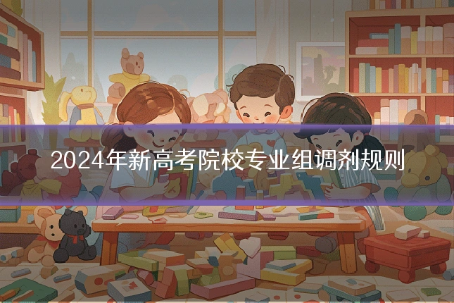 2024年新高考院校专业组调剂规则