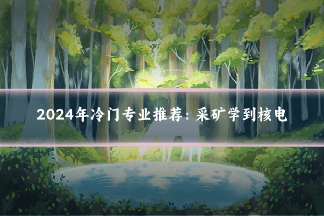 2024年冷门专业推荐：采矿学到核电