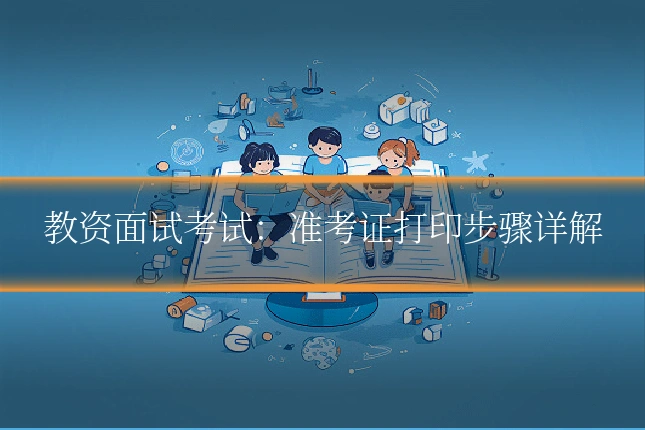 教资面试考试:准考证打印步骤详解
