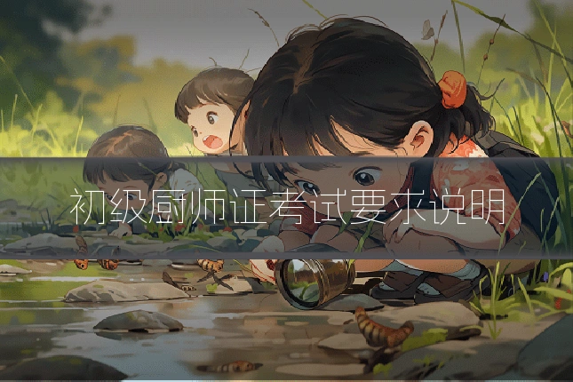 初级厨师证考试要求说明