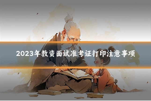 2023年教资面试准考证打印注意事项