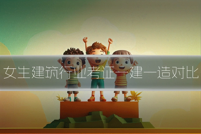 女生建筑行业考证一建一造对比