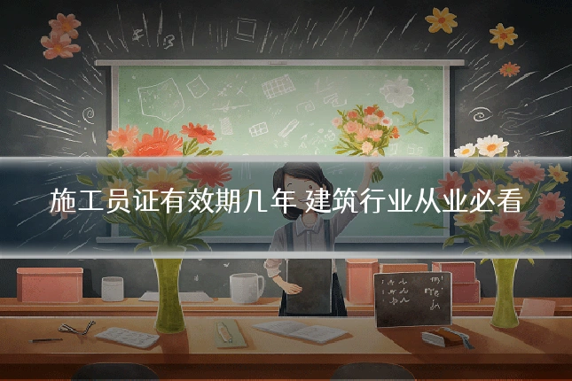 施工员证有效期几年 建筑行业从业必看