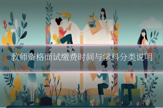 教师资格面试缴费时间与学科分类说明
