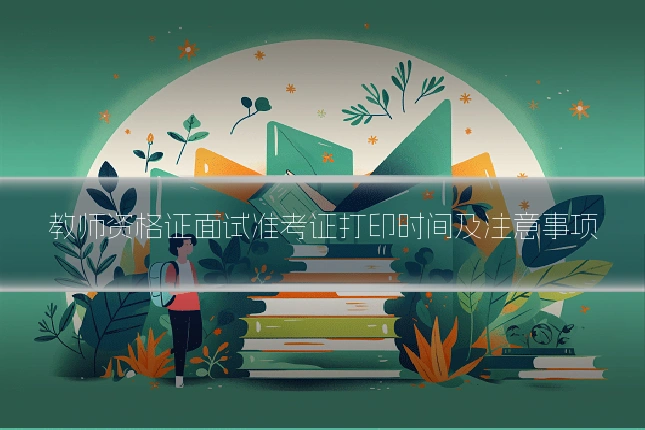 教师资格证面试准考证打印时间及注意事项