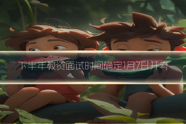 下半年教资面试时间确定1月7日开考