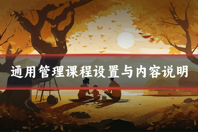 通用管理课程设置与内容说明