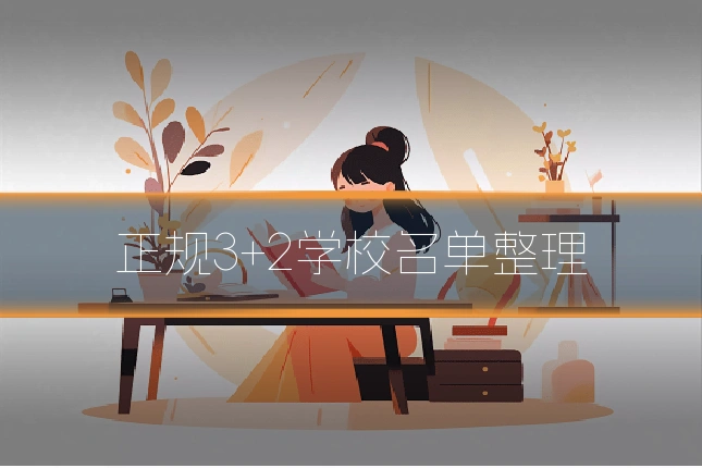正规3+2学校名单整理