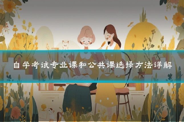 自学考试专业课和公共课选择方法详解