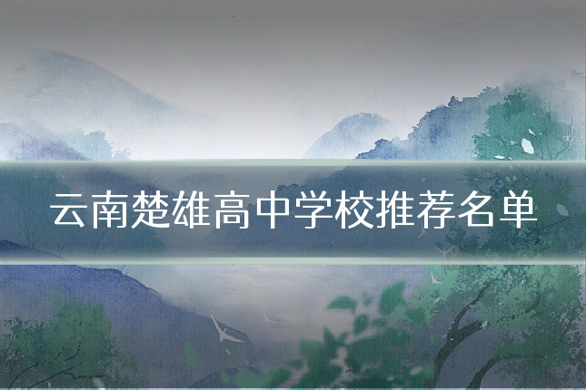云南楚雄高中学校推荐名单