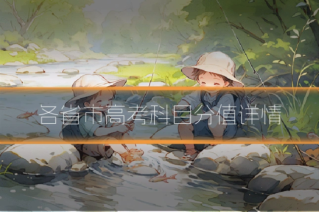 各省市高考科目分值详情