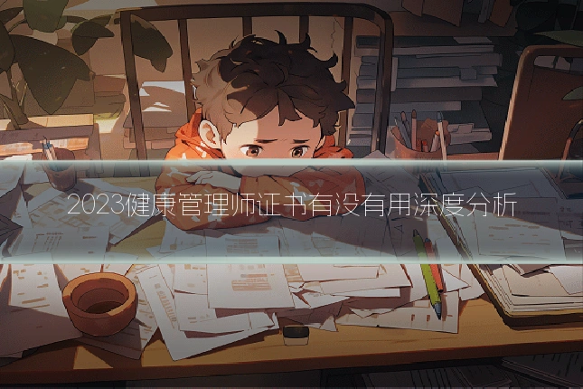 2023健康管理师证书有没有用深度分析
