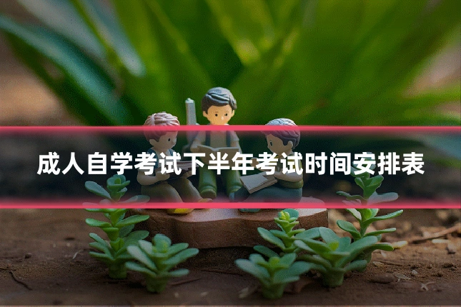 成人自学考试下半年考试时间安排表