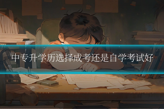 中专升学历选择成考还是自学考试好