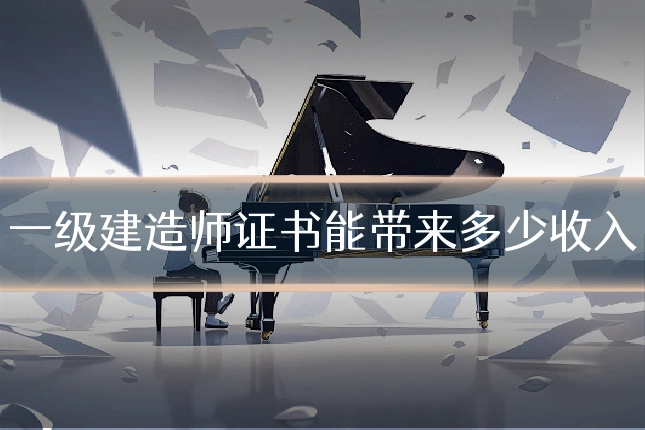 一级建造师证书能带来多少收入