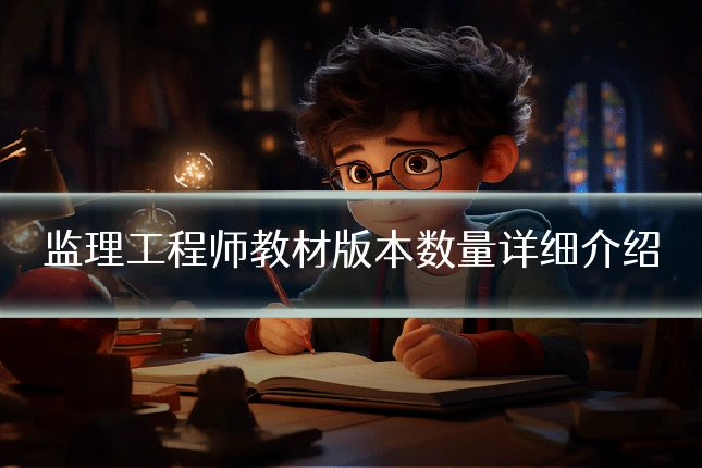 监理工程师教材版本数量详细介绍