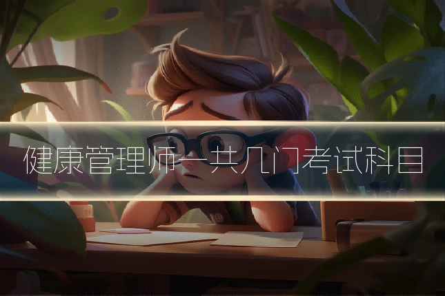 健康管理师一共几门考试科目