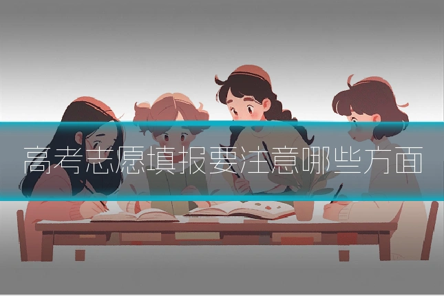 高考志愿填报要注意哪些方面