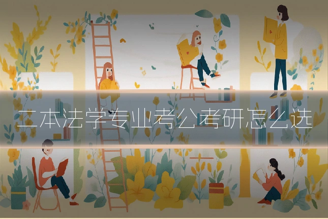 二本法学专业考公考研怎么选