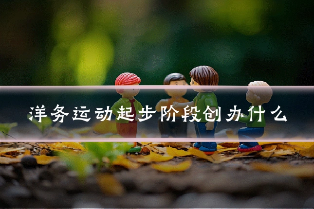 洋务运动起步阶段创办什么