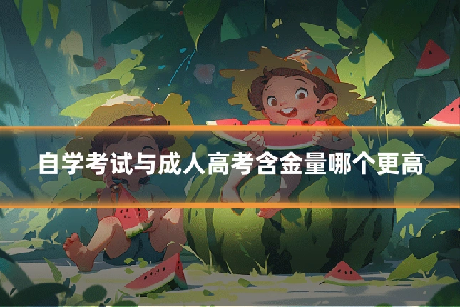 自学考试与成人高考含金量哪个更高