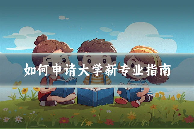 如何申请大学新专业指南