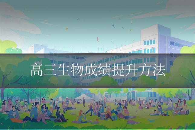 高三生物成绩提升方法