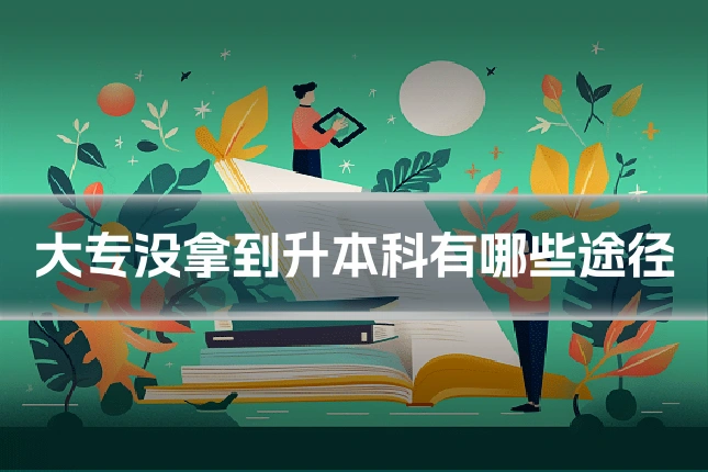 大专没拿到升本科有哪些途径
