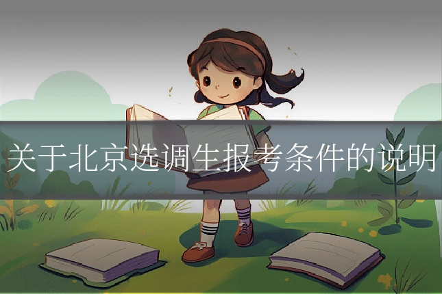 关于北京选调生报考条件的说明