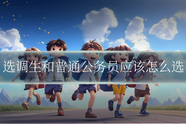 选调生和普通公务员应该怎么选