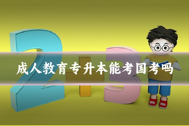 成人教育专升本能考国考吗