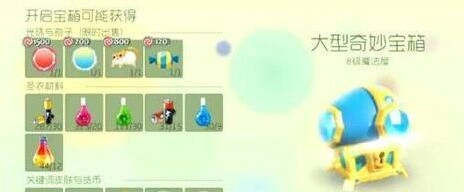 球球大作战大型宝箱能出什么圣衣材料