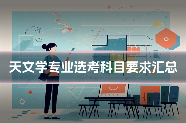 天文学专业选考科目要求汇总