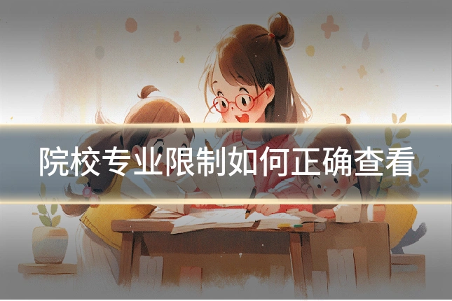 院校专业限制如何正确查看