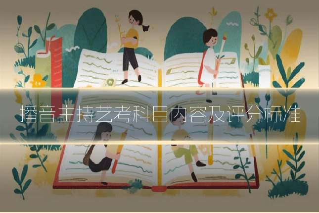 播音主持艺考科目内容及评分标准