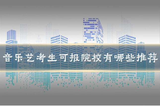 音乐艺考生可报院校有哪些推荐