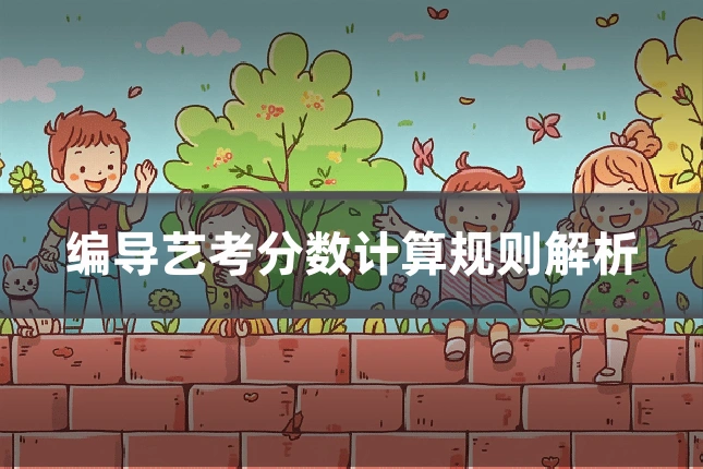 编导艺考分数计算规则解析