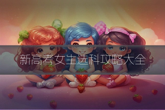新高考女生选科攻略大全