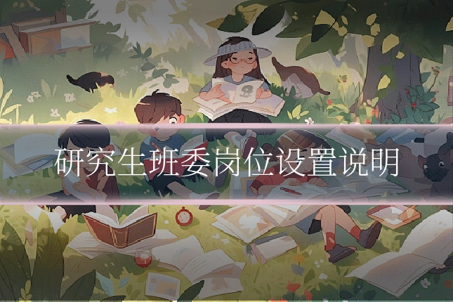 研究生班委岗位设置说明