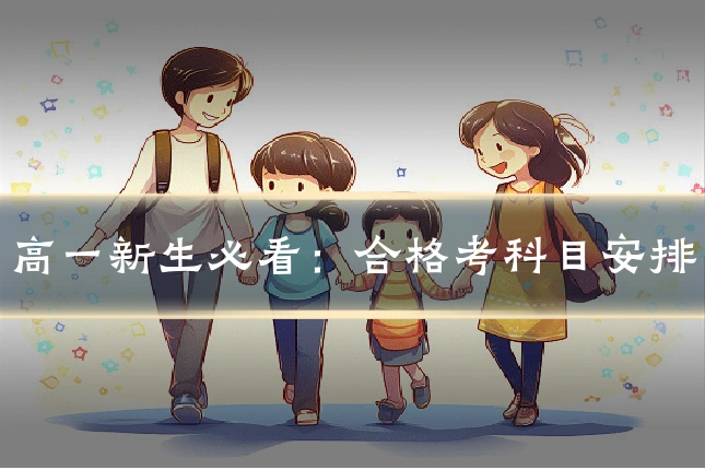 高一新生必看：合格考科目安排