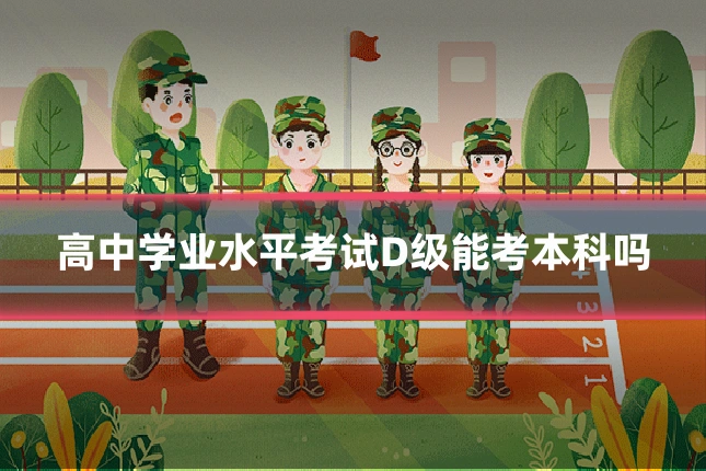 高中学业水平考试D级能考本科吗