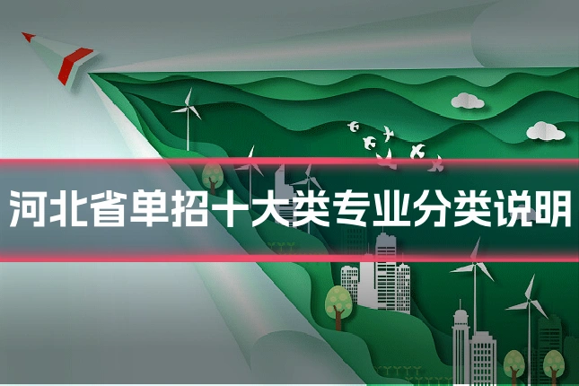 河北省单招十大类专业分类说明