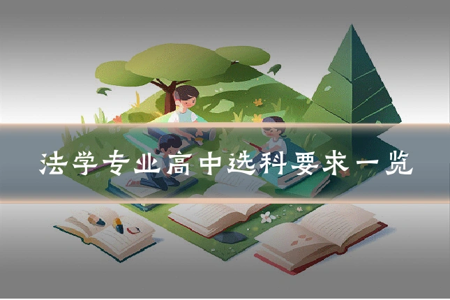 法学专业高中选科要求一览