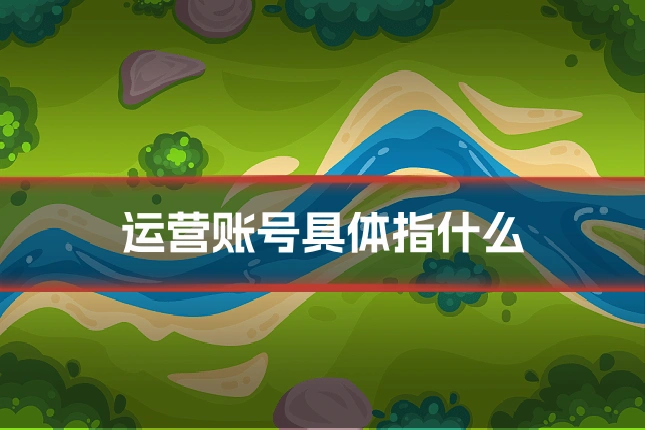 运营账号具体指什么