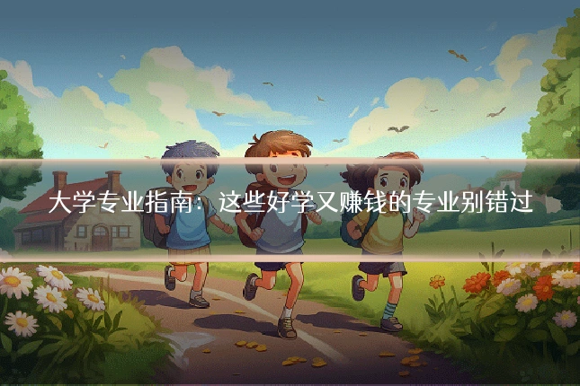 大学专业指南：这些好学又赚钱的专业别错过