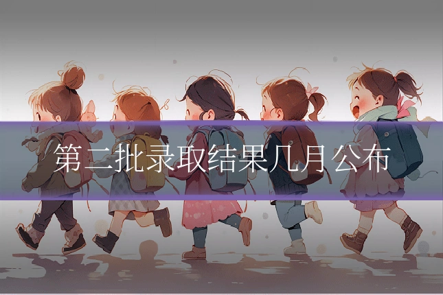 第二批录取结果几月公布