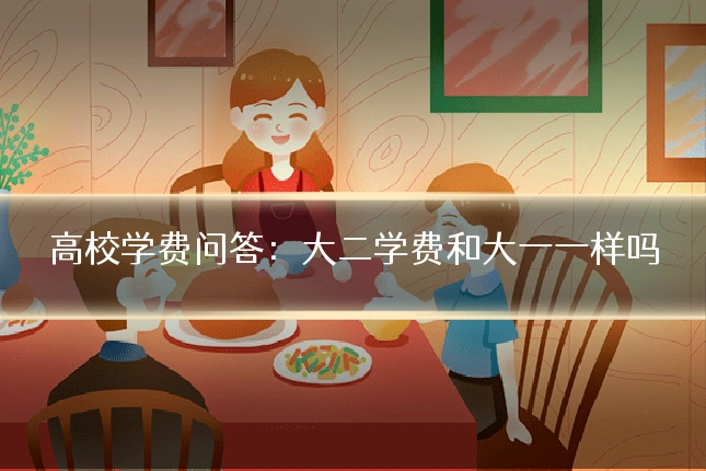 高校学费问答:大二学费和大一一样吗